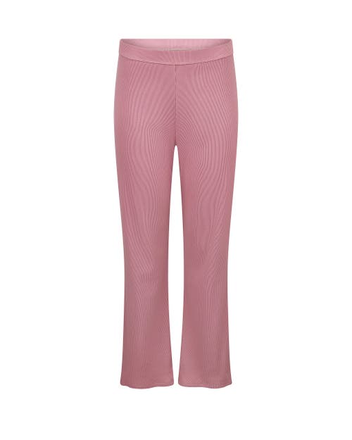 Adore Me Rib Knit Boyfriend Pant In Pink
