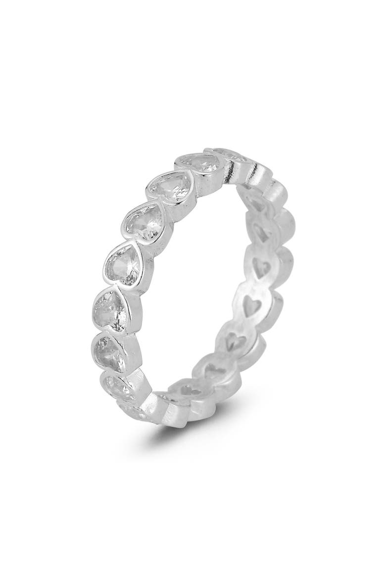 Heart Eternity Ring, Alternate, color, SILVER