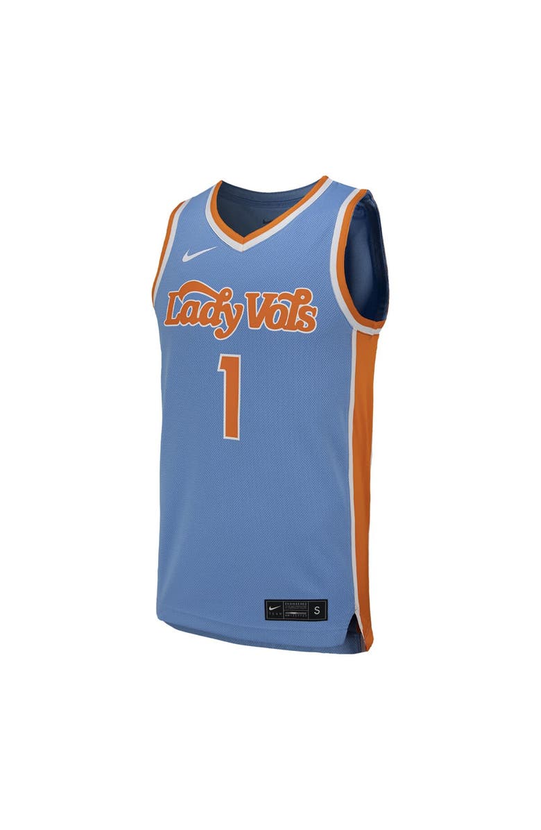 Nike Unisex Nike #1 Light Blue Tennessee Volunteers Team Replica Basketball Jersey, Alternate, color,