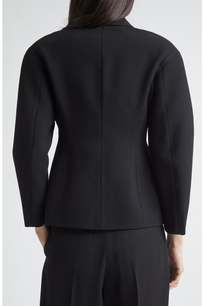 Sculpted Crepe Jacket, Alternate, color, BLACK