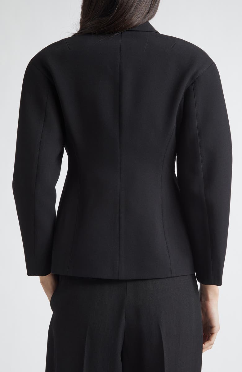 Jil Sander Sculpted Crepe Jacket, Alternate, color, Black