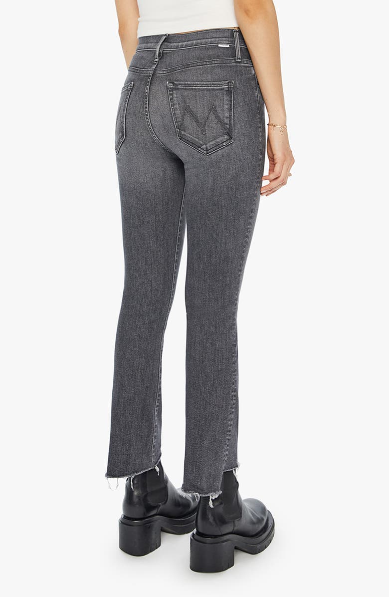 MOTHER The Insider High Waist Frayed Step Hem Crop Bootcut Jeans, Alternate, color, 