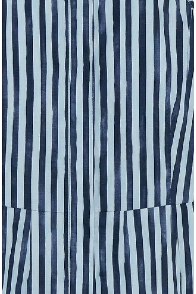 The Horizon Stripe Belted Linen Blend Halter Top, Alternate, color, HERITAGE STRIPES MINI BLUE