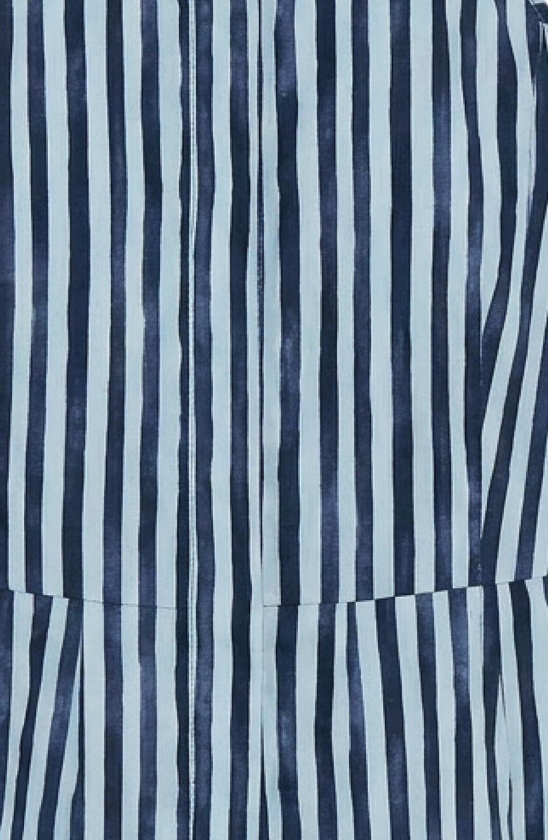 The Lulo Project The Horizon Stripe Belted Linen Blend Halter Top, Alternate, color,