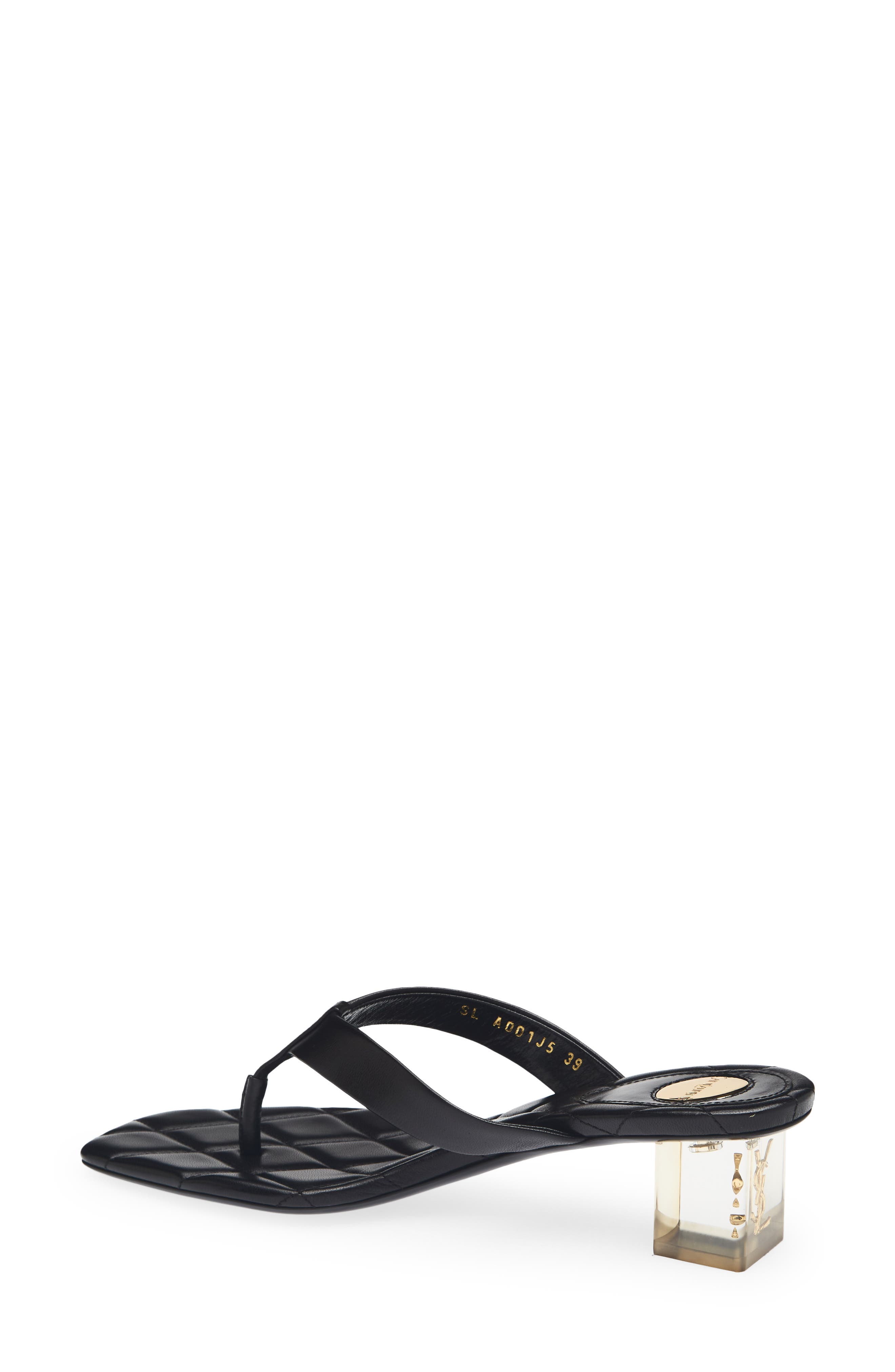 Ice Heeled Flip Flop, Alternate, color, NERO