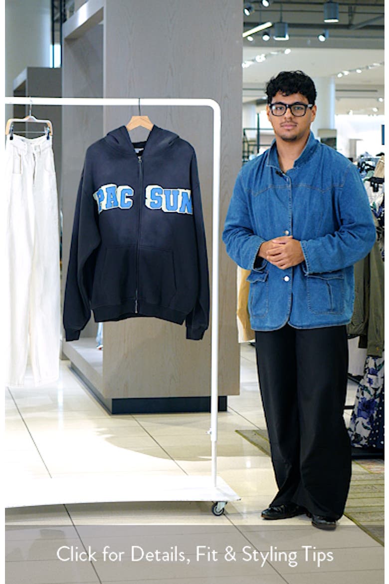 Varsity Bear Front Zip Cotton Hoodie video