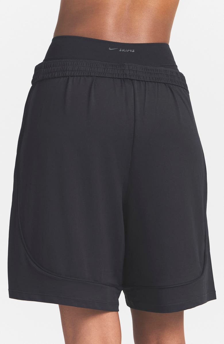 NikeSKIMS Airy Relaxed Shorts, Alternate, color, Obsidian