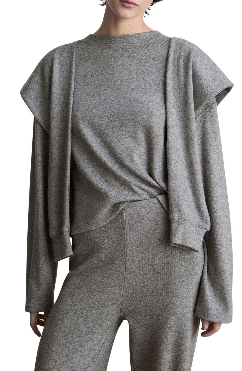 MANGO Decorative Sleeve Sweatshirt, Main, color, 