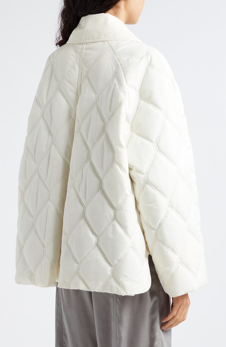 Ganni Diamond Quilted Recycled Polyester Jacket, Alternate, color, 