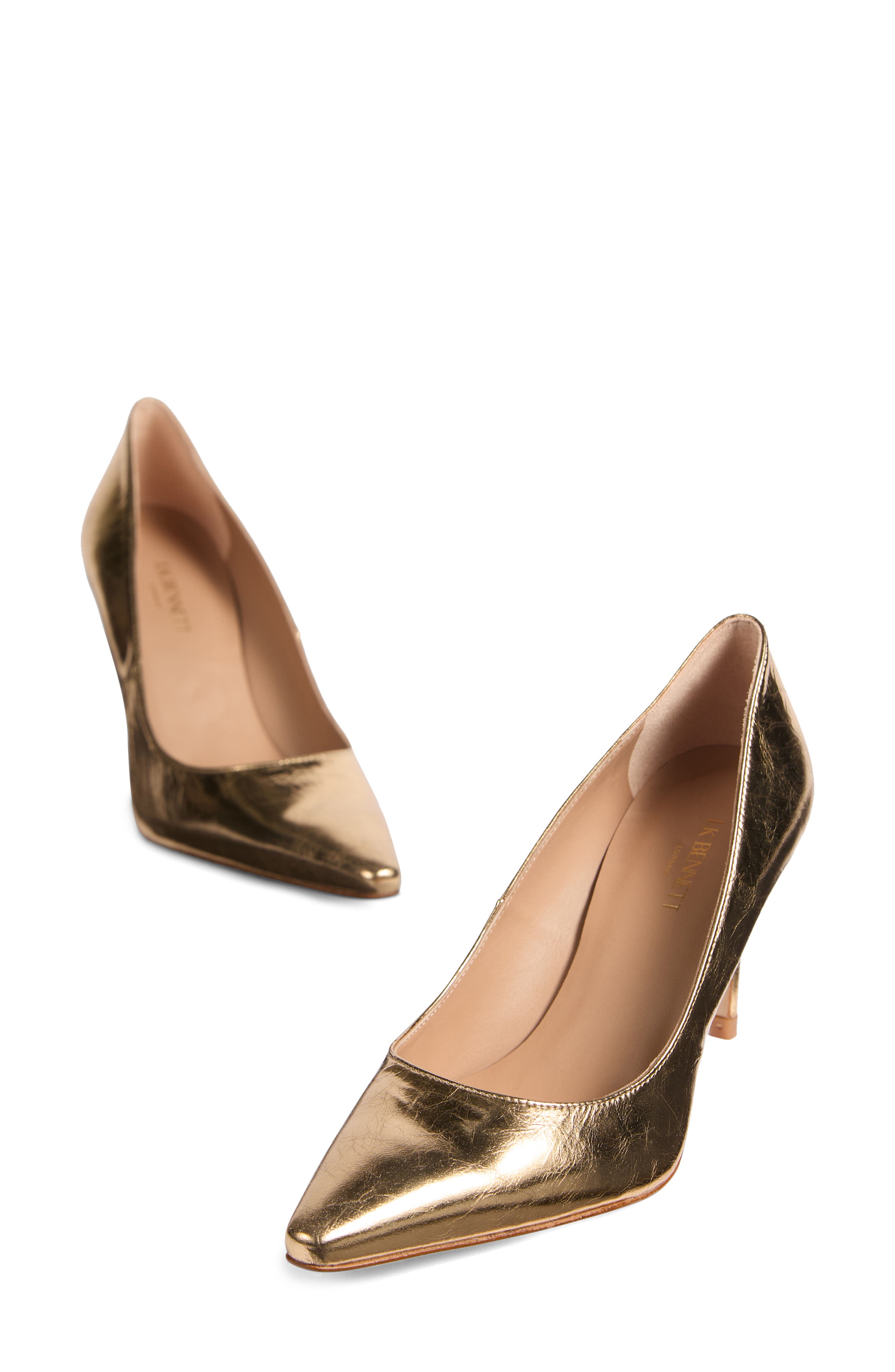 LK Bennett Floret New Signature Court Pump, Alternate, color, Gold