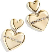 WEAR by Erin Andrews Cincinnati Bengals Heart Statement Drop Earrings