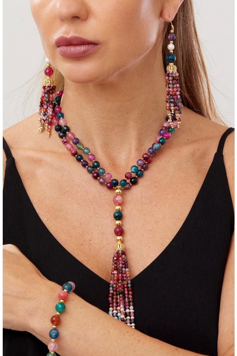 Semiprecious Stone Bracelet, Alternate, color, MULTI COLOR