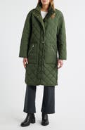 Bernardo Quilted Long Coat