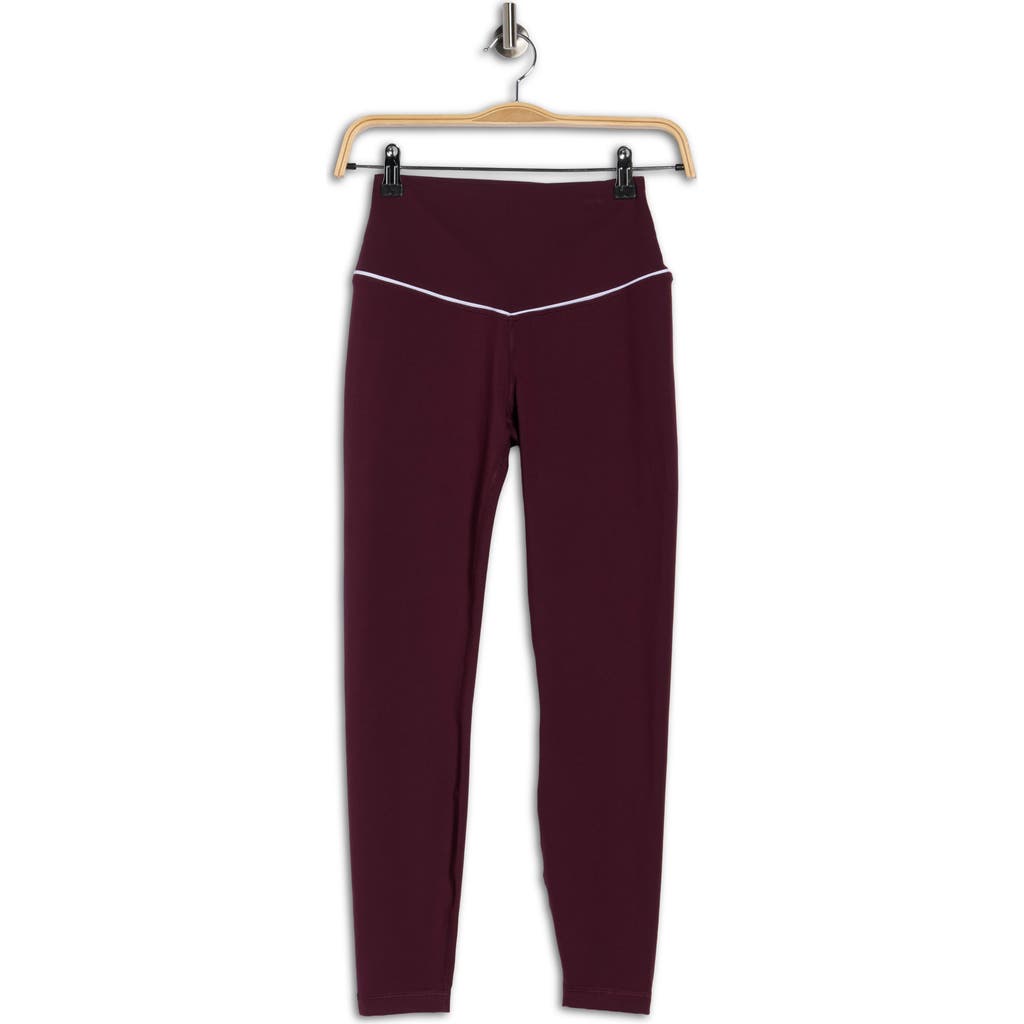 90 Degree By Reflex Interlock Leggings In Burgundy