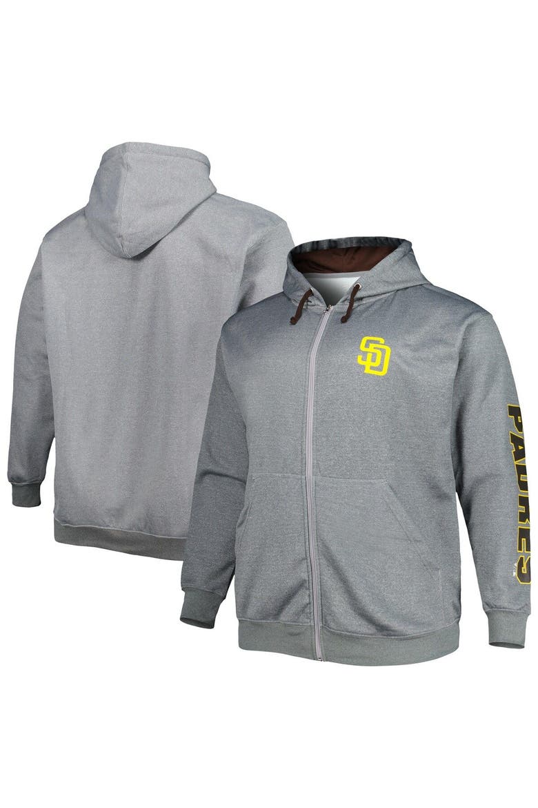 Men's Profile Ash San Diego Padres Big & Tall Pullover Hoodie, Alternate, color, Ash