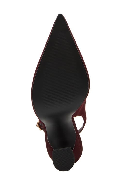 Steve Madden Blare Slingback Pointed Toe Pump In Burgundy