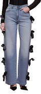 Avec Les Filles Bow Detail High Waist Jeans