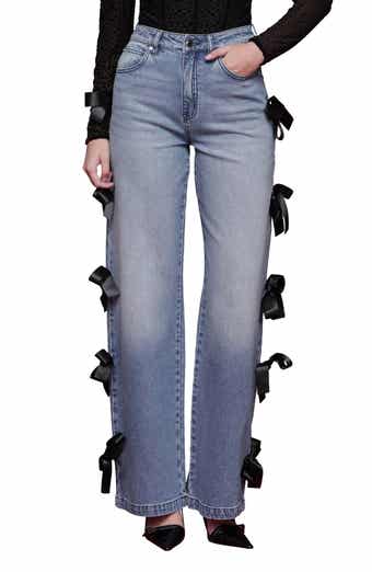 Bow Detail High Waist Jeans