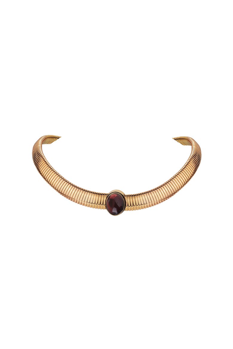 Gladiator Necklace, Main, color, Gold & Red