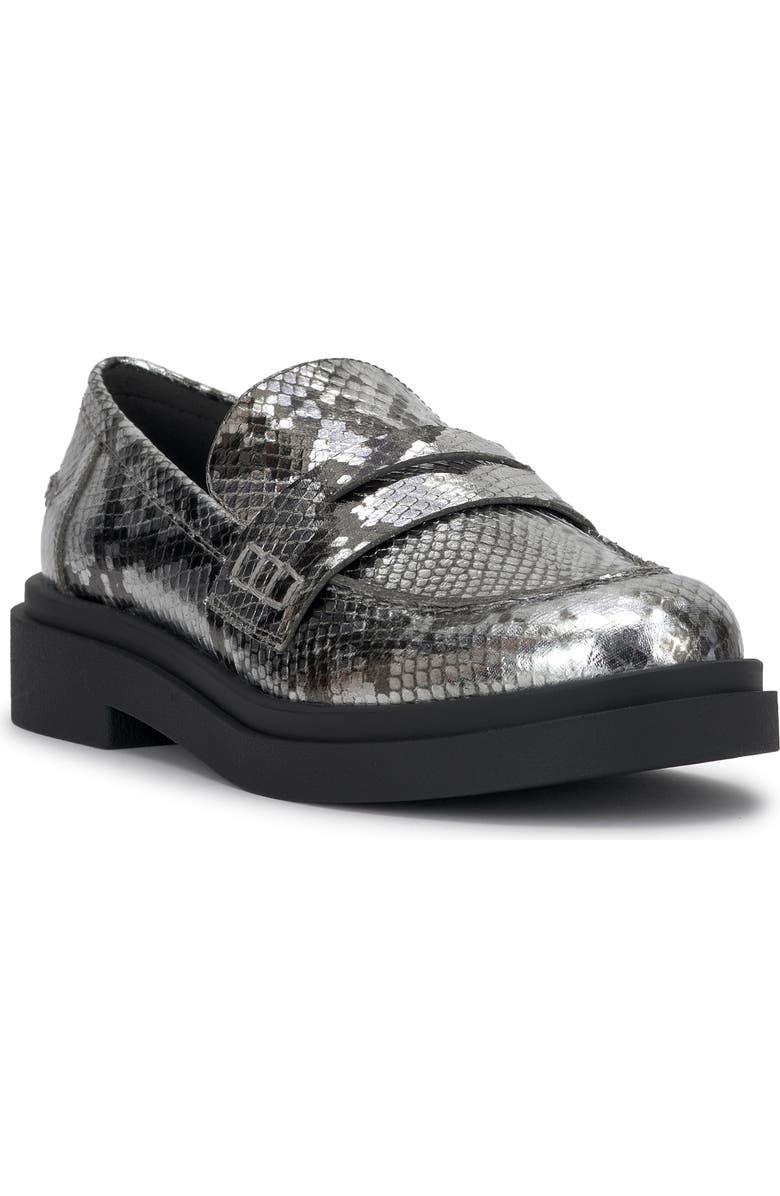 Jessica Simpson Xuris Platform Penny Loafer, Main, color, Chrome