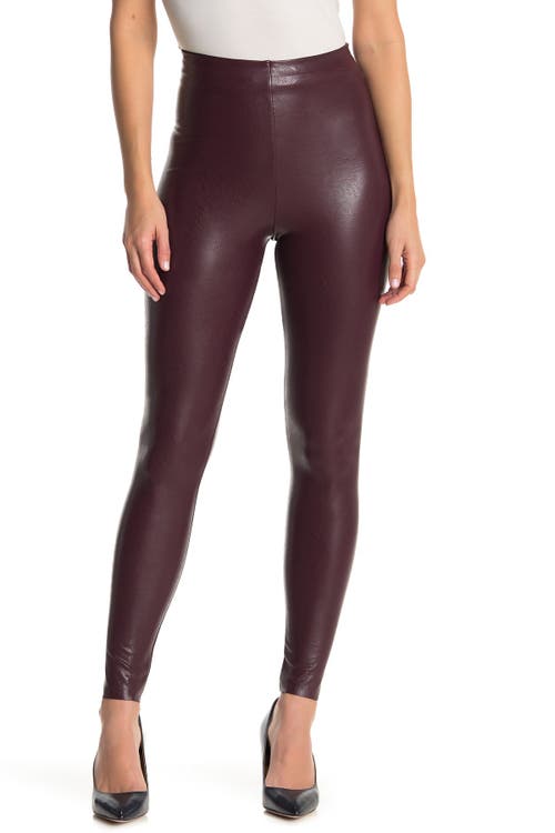 Commando Control Top Faux Leather Leggings In Brown
