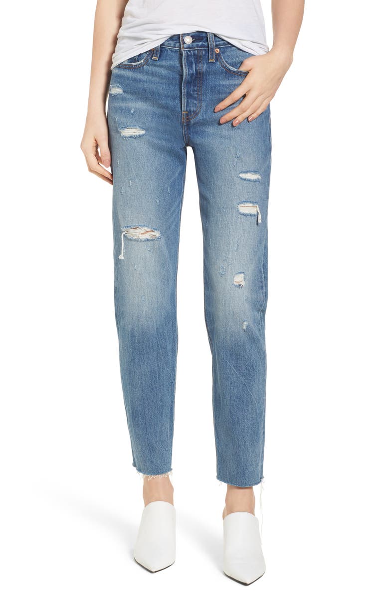 Levi's<sup>®</sup> Wedgie High Waist Crop Jeans, Main, color, 