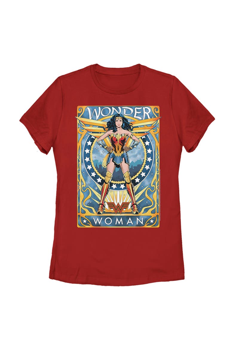 Women's Wonder Woman 1984 Trading Card  Graphic T-Shirt, Main, color, Red