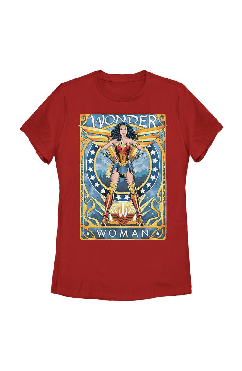 Wonder Woman 1984 Women's Wonder Woman 1984 Trading Card Graphic T-Shirt, Main, color, Red