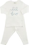 oh baby! "lil bro" Fog Embroidered Two Piece Set