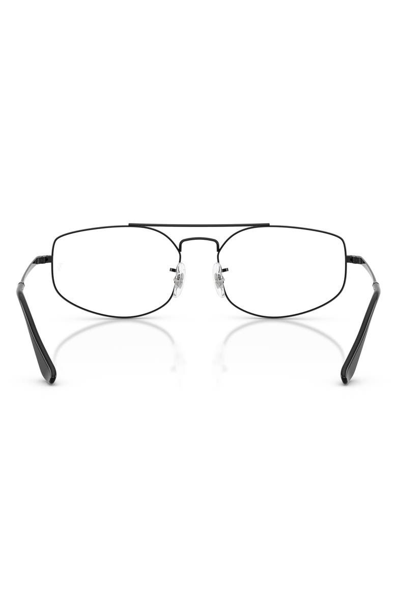 Ray-Ban 58mm Irregular Optical Glasses, Alternate, color, Black