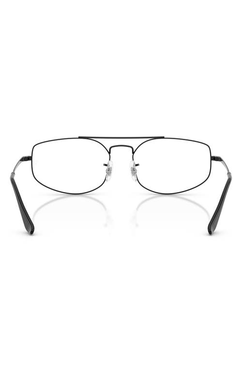 Ray Ban Ray-ban 58mm Irregular Optical Glasses In Black
