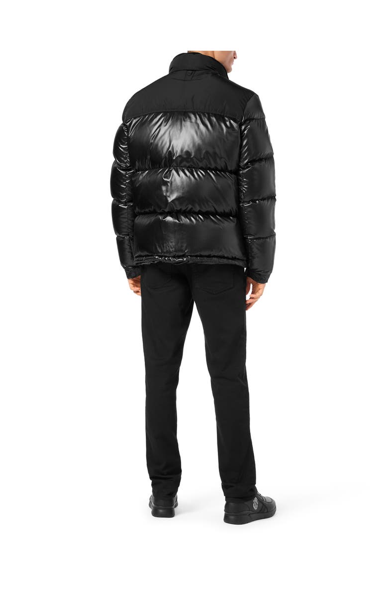 BILLIONAIRE Nylon Down Jacket Bicolor Crest Men, Alternate, color, Black