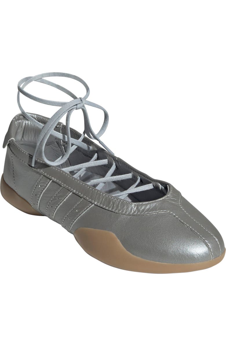 adidas Taekwondo Mei Ballet Flat, Main, color, Silver/ Silver/ Gum