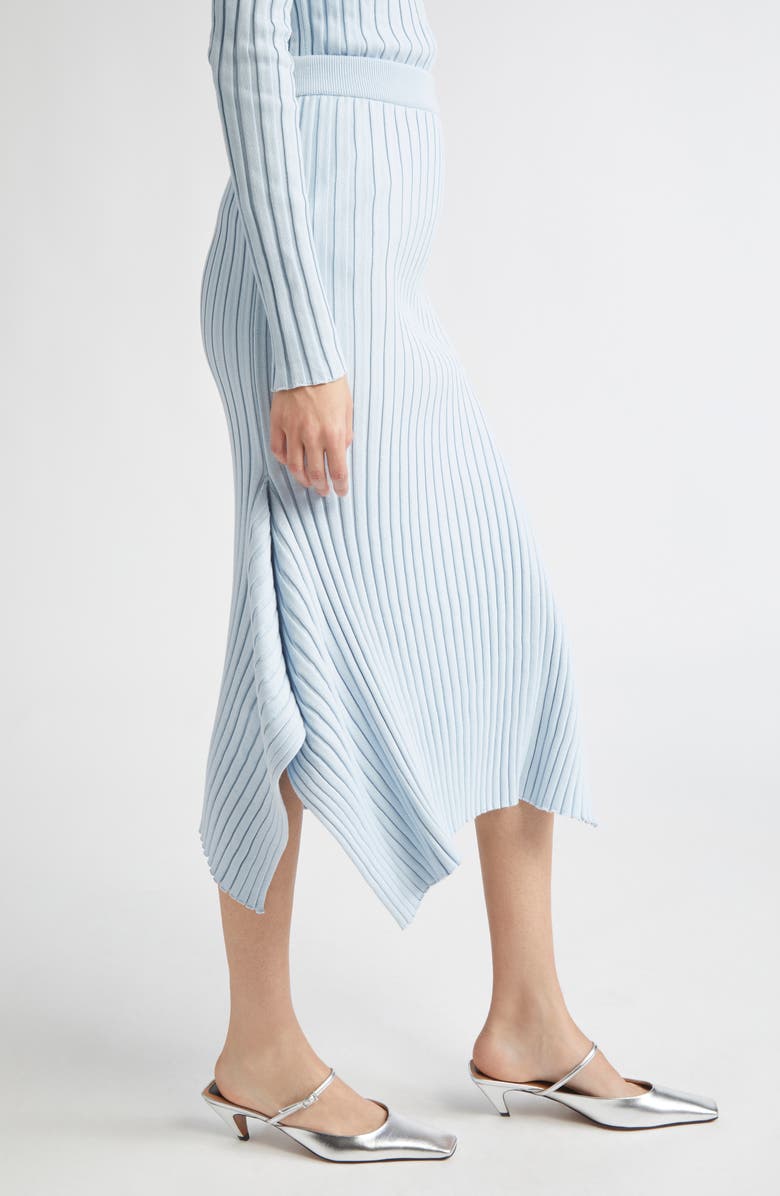 Stella McCartney Textured Knit Rib Skirt, Alternate, color, 4210 - Light Blue