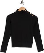 L'AGENCE Kamdyn Mock Neck Rib Sweater