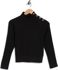 L'AGENCE Kamdyn Mock Neck Rib Sweater