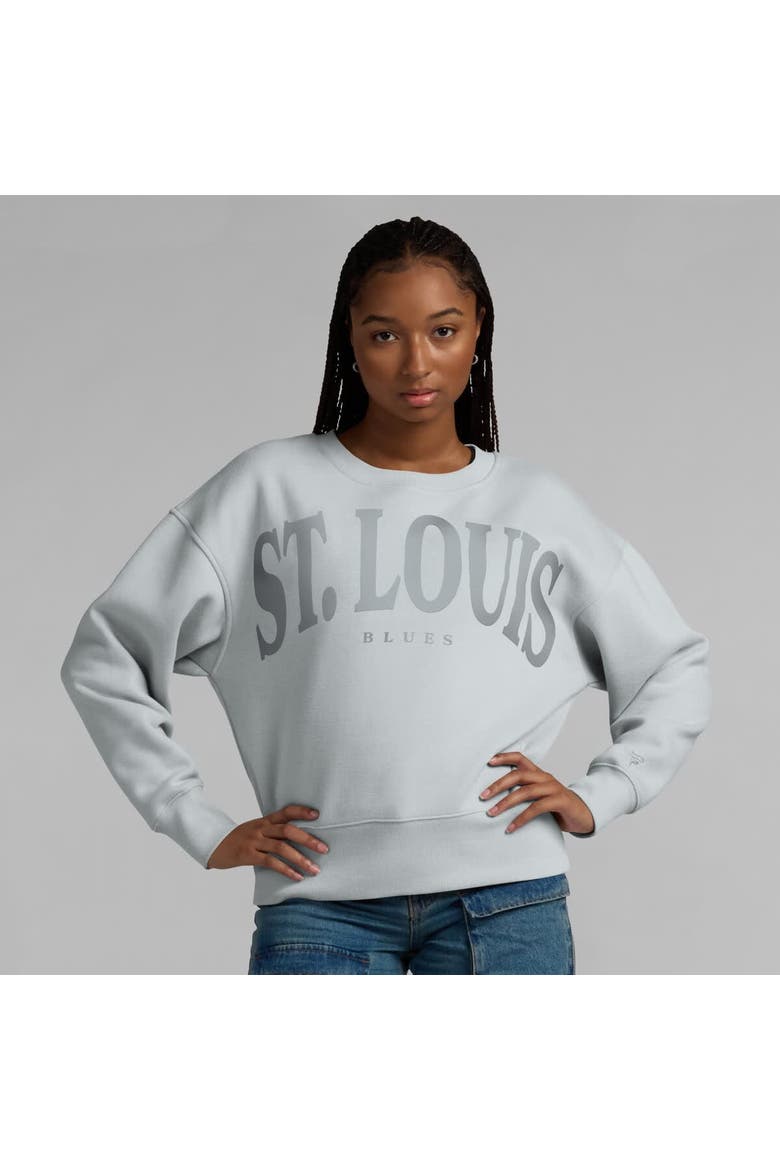 Women's Fanatics  Gray St. Louis Blues Elements Flow Pullover Sweatshirt, Alternate, color, Gray