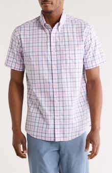 Brooks Brothers Sport Fit Plaid Short Sleeve Button-Down Shirt