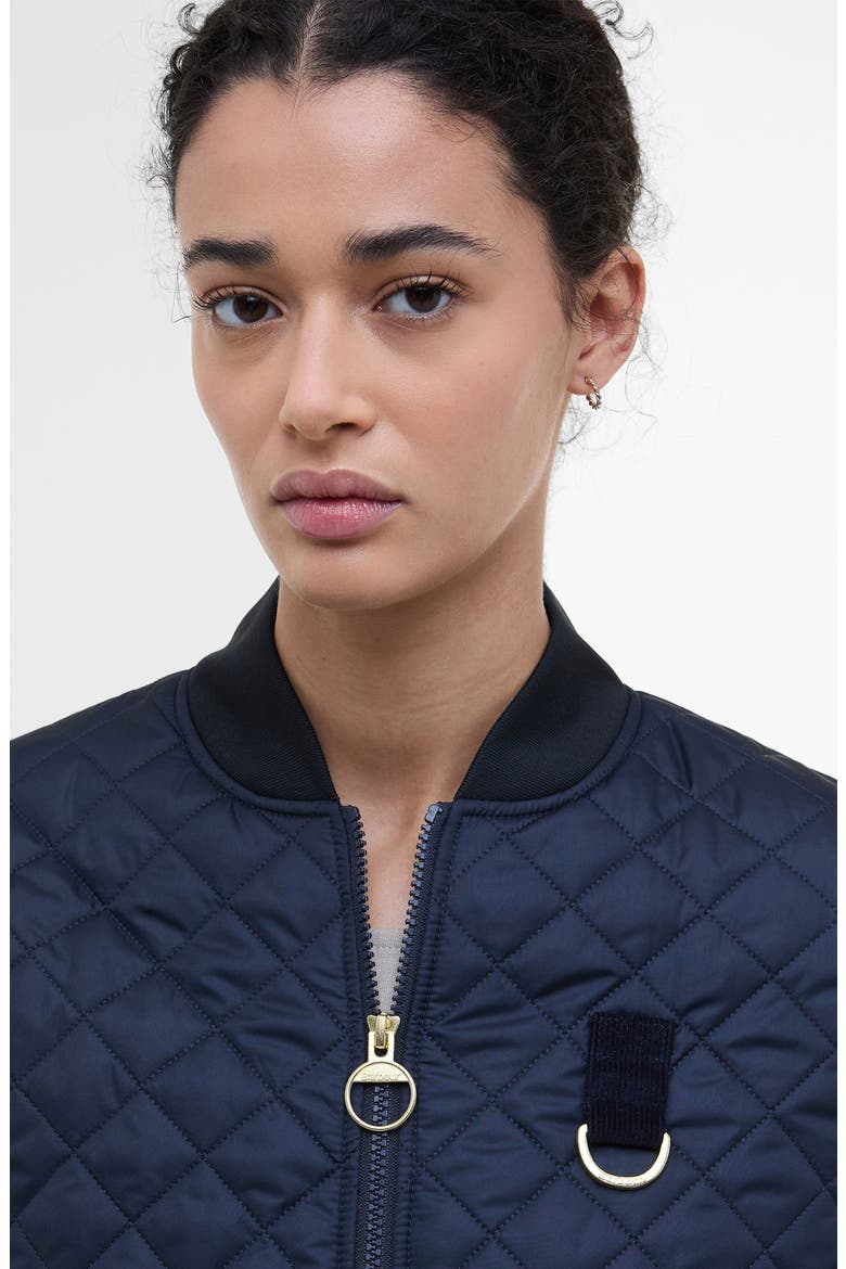 Reyna Quilted Bomber Jacket, Alternate, color, DARK NAVY