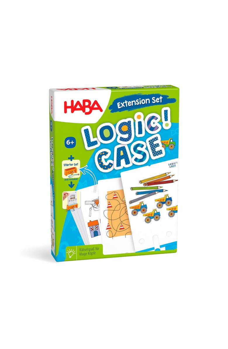 HABA Logic Case Extension Set Construction - Ages 6+ Card Games for Kids, Travel Games, Learning Toys, Flash Cards for Kids Brain Teaser Puzzle Games, Alternate, color, 