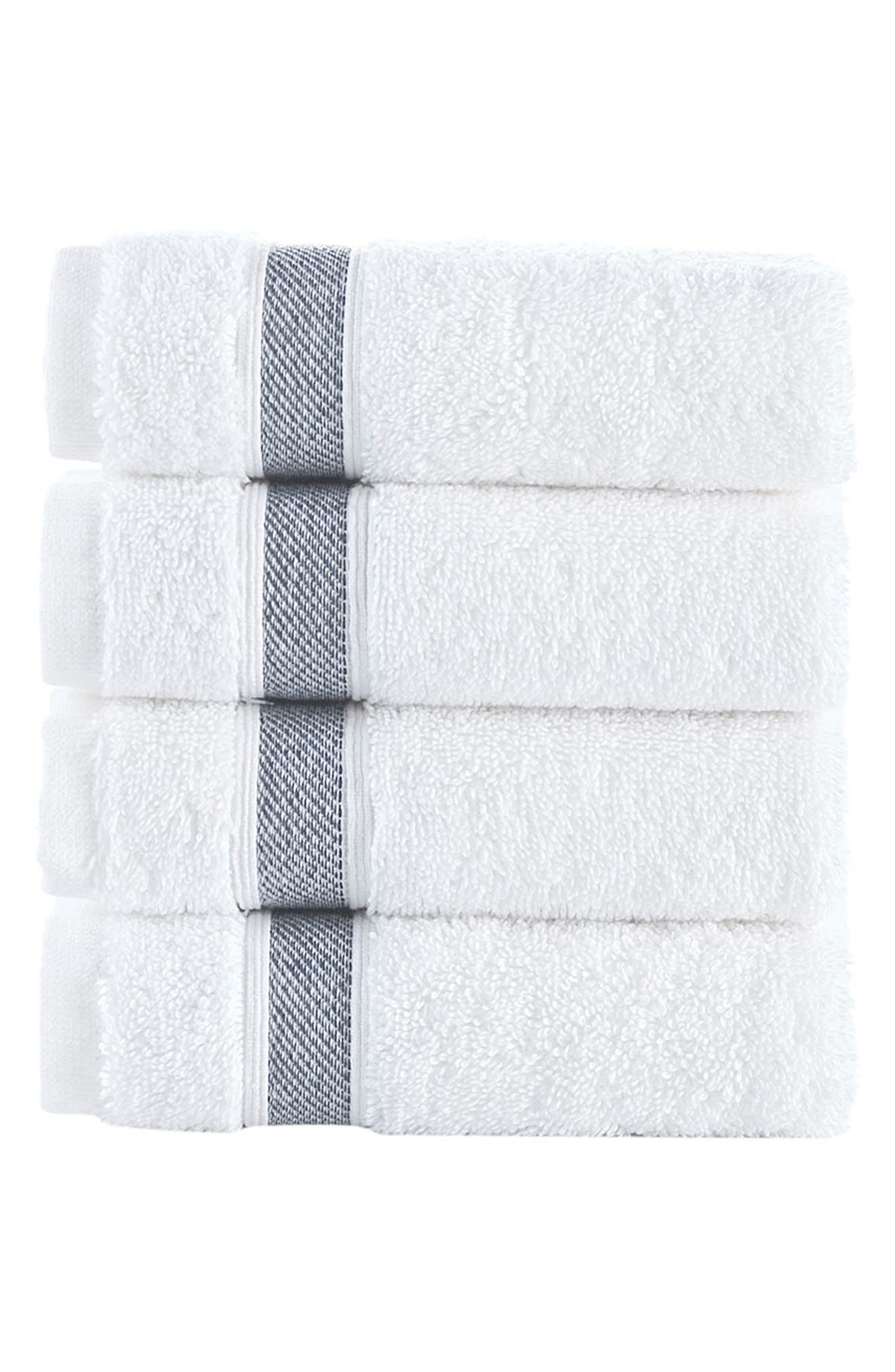 Brooks Brothers Ottoman Rolls 4-Pack Turkish Cotton Bath Towels