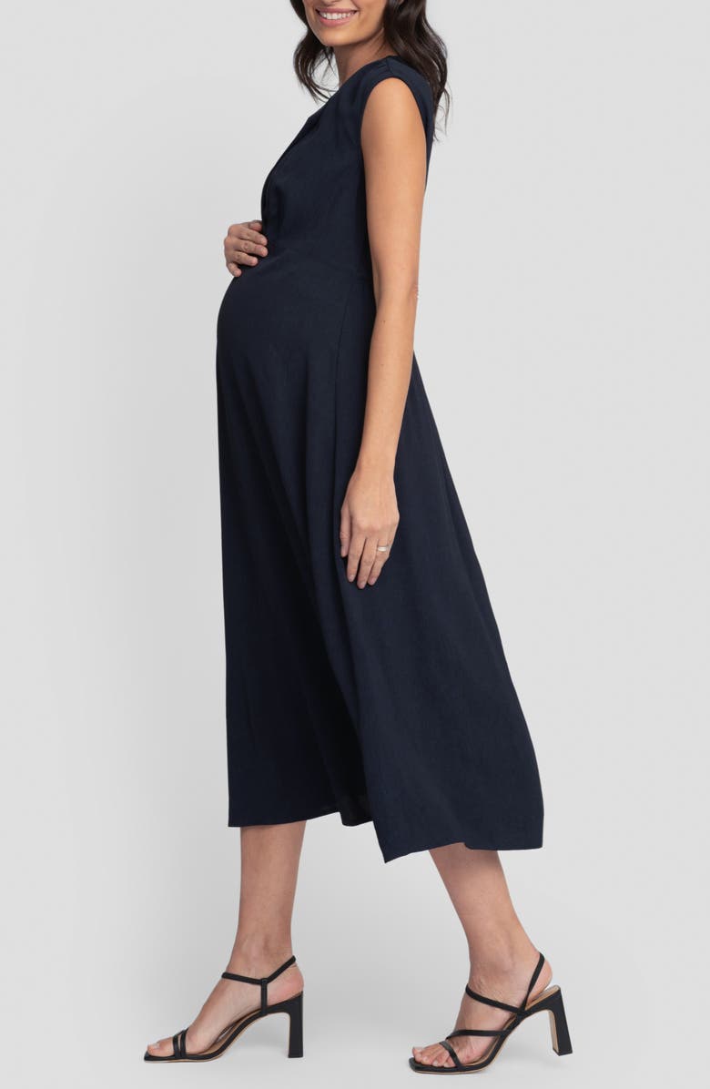 Seraphine Empire Waist Maternity Midi Dress, Alternate, color, 