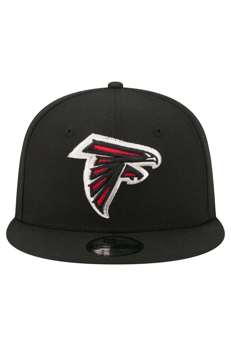 Men's New Era  Black Atlanta Falcons 9FIFTY Snapback Hat, Alternate, color, Black