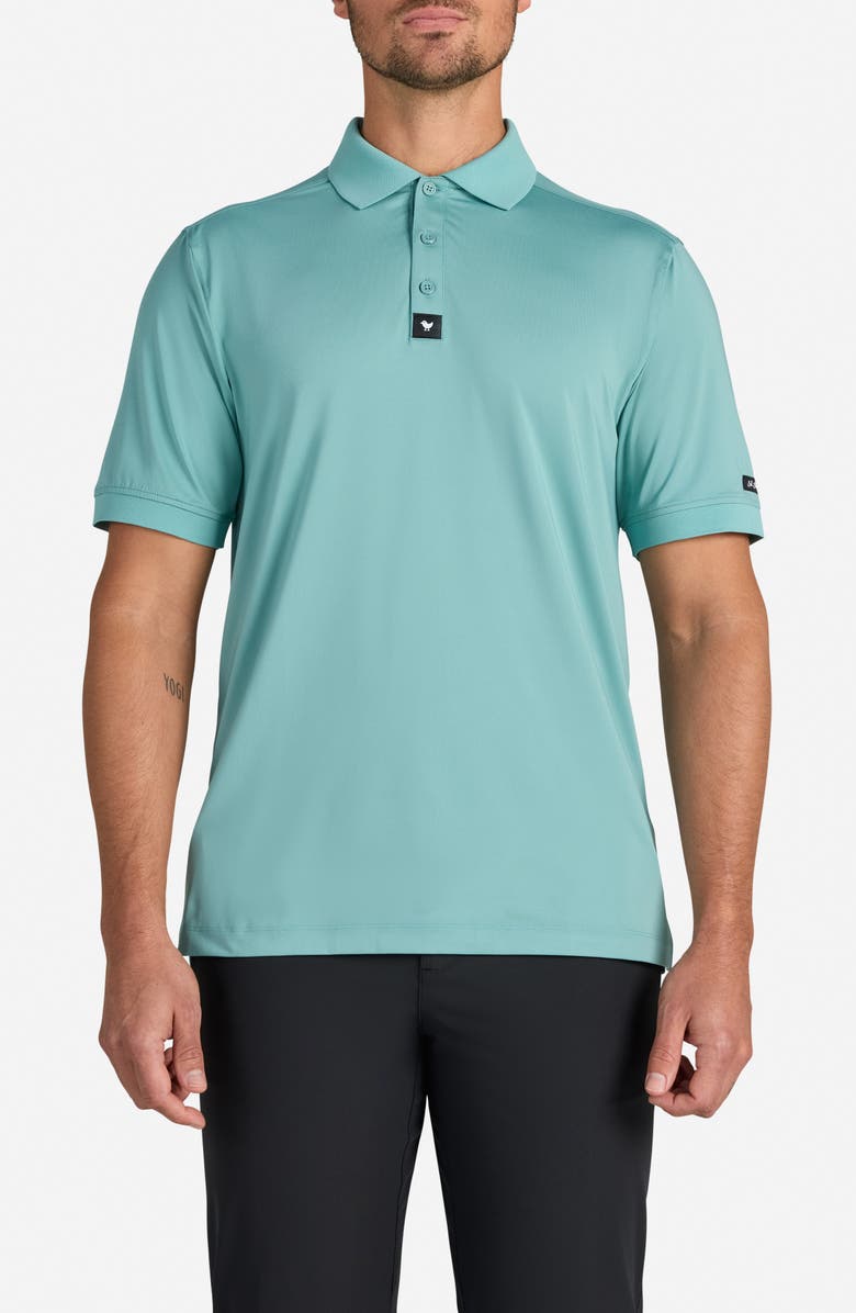 Bad Birdie Ridge Solid Performance Golf Polo, Main, color, Slick Green