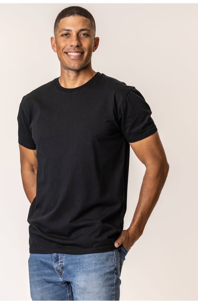 Vottera Organic Cotton Men's T-Shirt, Main, color, Black