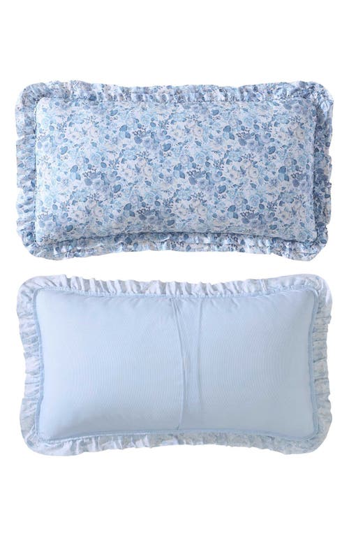 Laura Ashley Quartet Quilt & Sham 3-piece Set In Cashmere Blue
