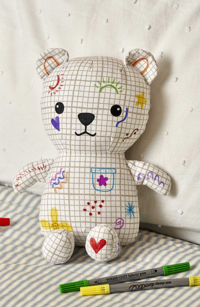 Eat Sleep Doodle Color-In Doodle Artie Bear, Alternate, color, White