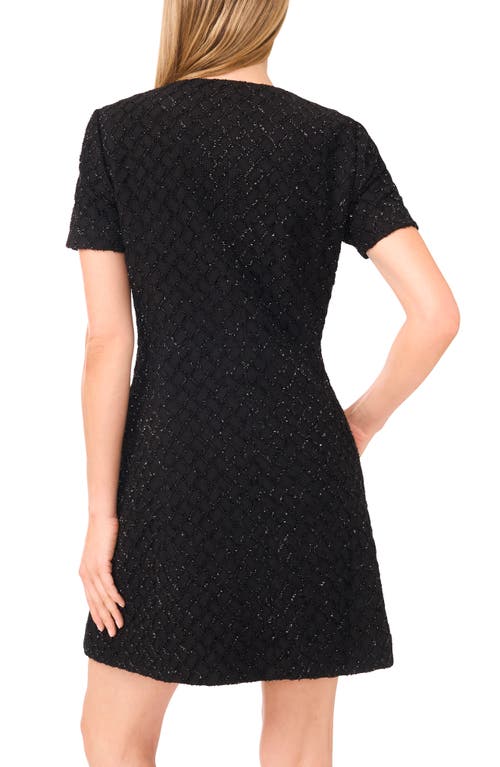 Ted Baker Sequin Plaid Minidress In Black