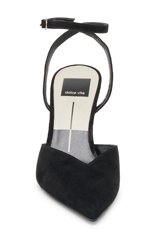 Dolce Vita Keisha Ankle Strap Pump In Onyx Suede