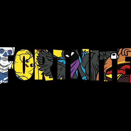 Fortnite Boy's Logo Character Fill Graphic T-shirt In Black